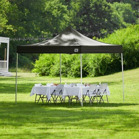 BACKYARD PRO COURTYARD Series 10' x 10' Black Straight Leg Aluminum Instant Canopy 554AP10X10BK